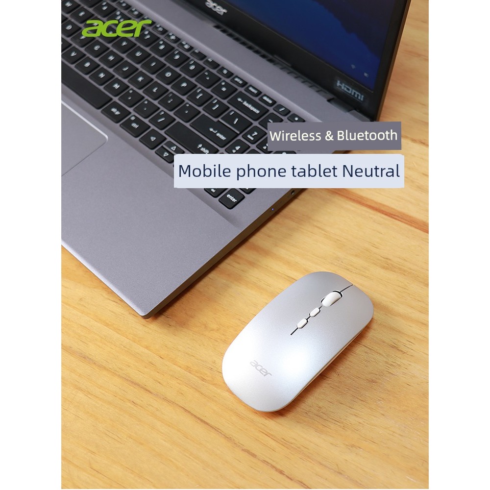 mouse wireless เมาส์บลูทูธ Acer Acer Acer เมาส์บลูทูธไร้สายชาร์จเงียบสํานักงานแท็บเล็ตโทรศัพท์มือถือ