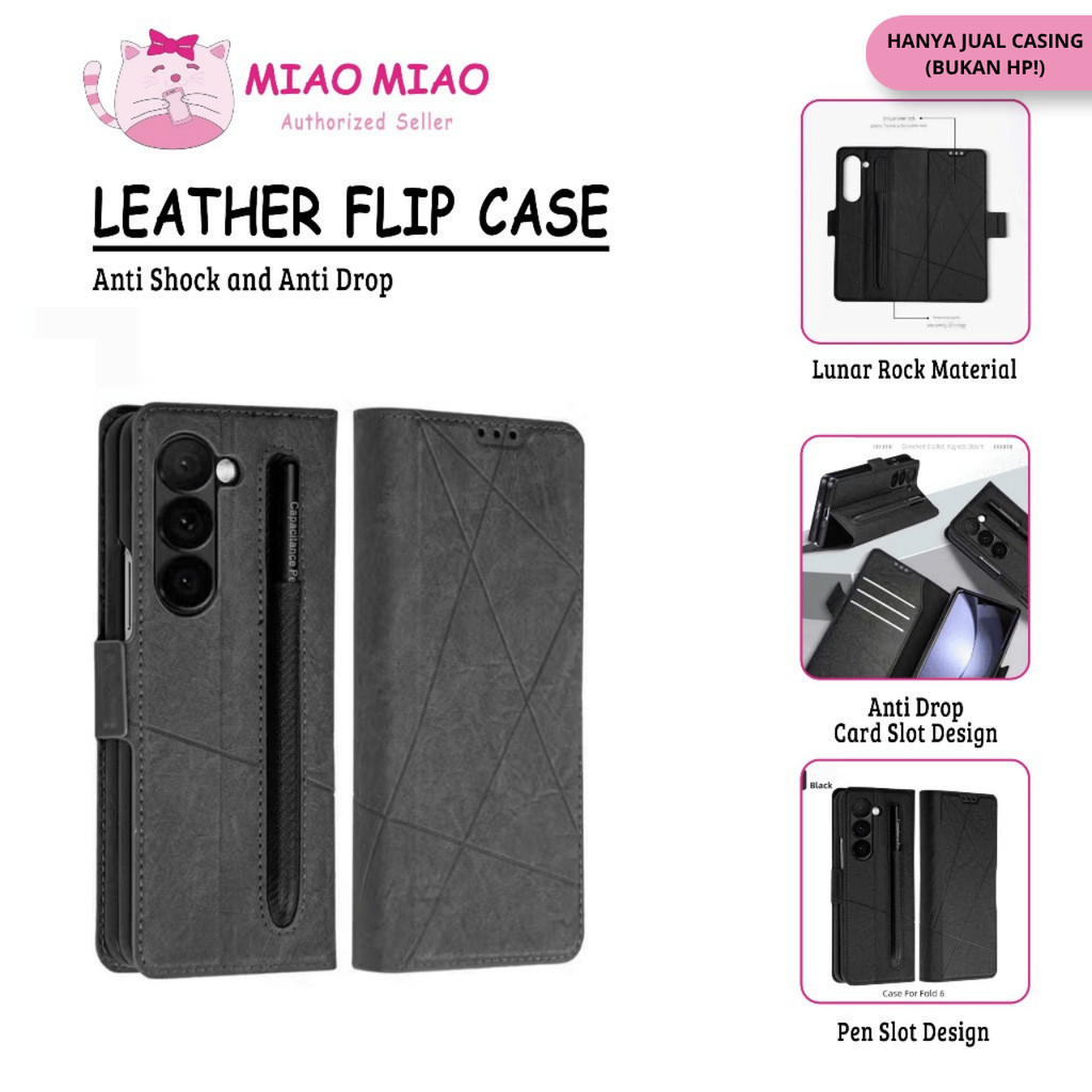 CASE SAMSUNG GALAXY Z FOLD 4 Z FOLD 5 Z FOLD 6/ ZFOLD4 ZFOLD5 ZFOLD6 หนังกรณี Dompet ปกหนังสือ S-ปาก