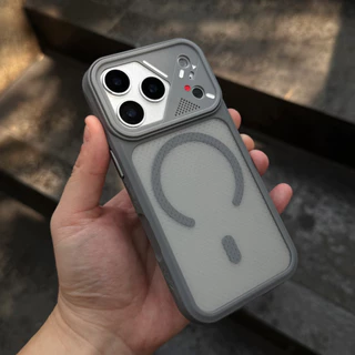 Premium Micro Hole การกระจายความร้อน Matte Magnetic อะคริลิคสําหรับ iPhone 17 Pro Max 16 Pro Max 15 14 13 12 Pro Max 14/15/16Plus ฝาครอบกันกระแทก