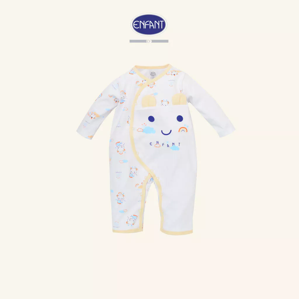 ENFANT BASIC ชุดบอดี้สูทแขนยาวขายาว แรกเกิด- 12 เดือน ED8DM1