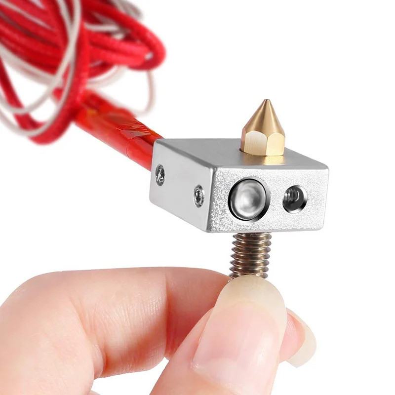 3D เครื่องพิมพ์ Hot End 0.4 มม.MK8 ทองเหลือง Extruder หัวฉีด 30 มม.A8 คอท่อเครื่องทําความร้อนบล็อก N