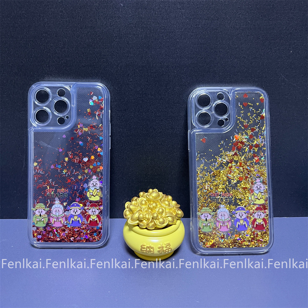 Wufu Linmen God of Wealth Glitter เคสโทรศัพท์สําหรับ Xiaomi 14 Redmi K70/note13Pro/K60 Supreme K50