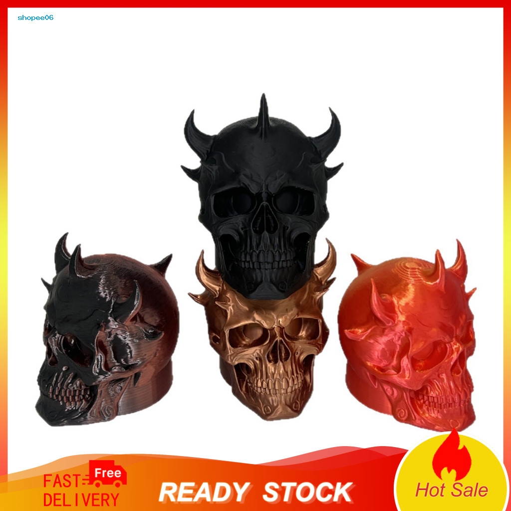SETN Outdoor Tow Bar Cover Tow Bar Dust Cover Heavy-duty Matte Black Horned Demon Skull Trailer Tow 