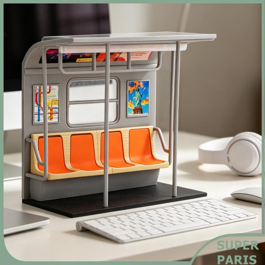 Superparis Garosa 3D รถไฟใต้ดินโมเดลโคมไฟรถไฟแสงตกแต่งย้อนยุค PLA 171.00 กรัม 6.03 ออนซ์ 3 โปสเตอร์ท