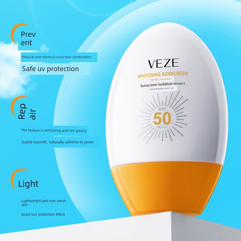 ครีมกันแดด กันแดด VEZE VEZE Han Chan SPF50 Anti-Ultraviolet Anti-Male Water นักเรียนหญิง High Power 