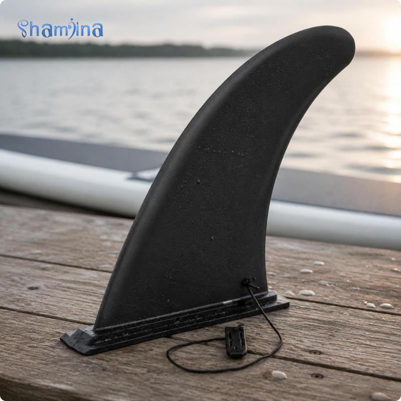 [Shamjina] SUP Paddle Board Fin สีดําที่ถอดออกได้ Paddle Board Fin น้ํากีฬาเกียร์ล็อคคลิป Streamline