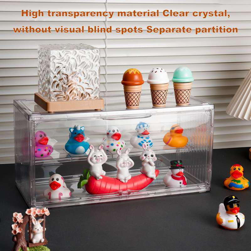 อะคริลิค Popmart Display Case Stackable Magnetic กันฝุ่นสําหรับกล่องตาบอดของเล่นตัวเลข