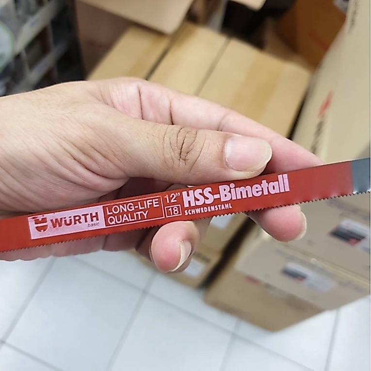 ใบเลื่อยตัดเหล็ก WURTH ขนาด 12 นิ้ว ใบเลื่อย HSS 18T และ 24T HIGH QUALITํY งอได้ ไม่หัก bimetal