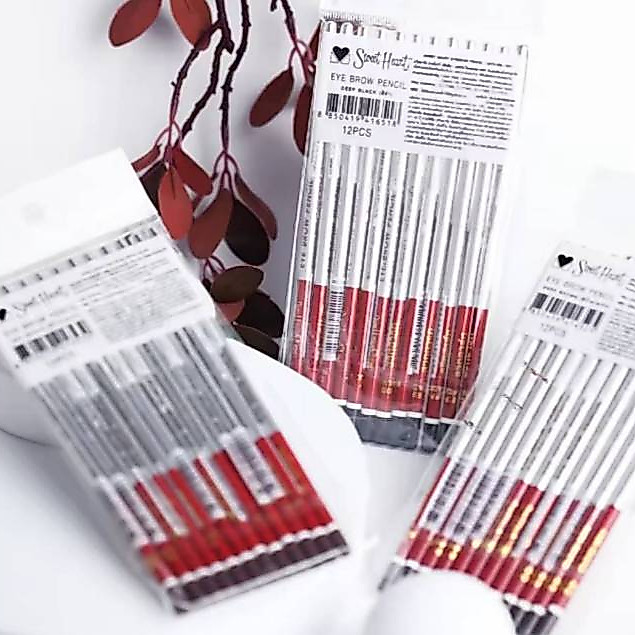 Sweet Heart Eye Brow Pencil – รุ่นสลิม (1 แท่ง) ✨  ดินสอเขียนคิ้วปลายเรียว เขียนง่าย ได้ลุคคิ้วสวยดูเป็นธรรมชาติ