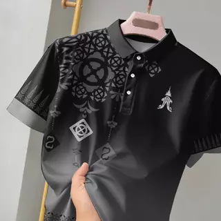 2569 รุ่นที่ระลึก เจ้าฟ้าพัชรากิติยาปา เสื้อโปโลชาย ลายไทยดํา เสื้อโปโลทํางาน ผ้าไมโครเกรด เสื้อโปโลชาย ชุดแต่งงานสีดํา 30