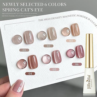 สีทาเล็บเจล Jillradia สีแคทอาย สีสวย สีเงา เล็บสวย มีให้เลือก 6 สี ขนาด 10ml สินค้าพร้อมส่ง