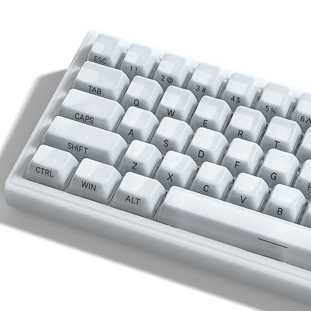Womier สีขาวใสหยก 115 คีย์ MDA Profile Keycaps ชุด Shine ผ่านสําหรับ Cherry Gateron MX Switches คีย์บอร์ดเกมกล