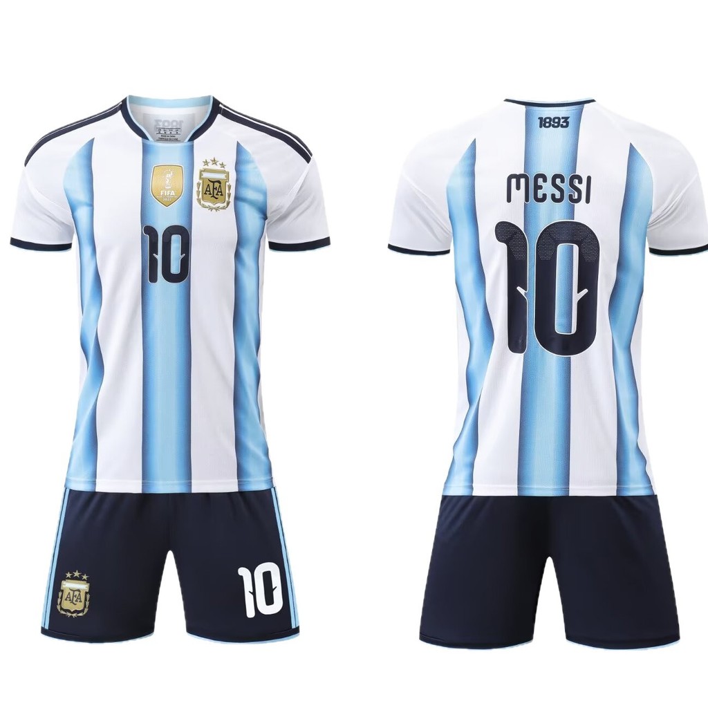2026 อาร์เจนตินาโฮม เบอร์ 10 เสื้อฟุตบอลทีมชาติ เสื้อทีมเด็ก ขนาด 14-3เอ็กแอล
