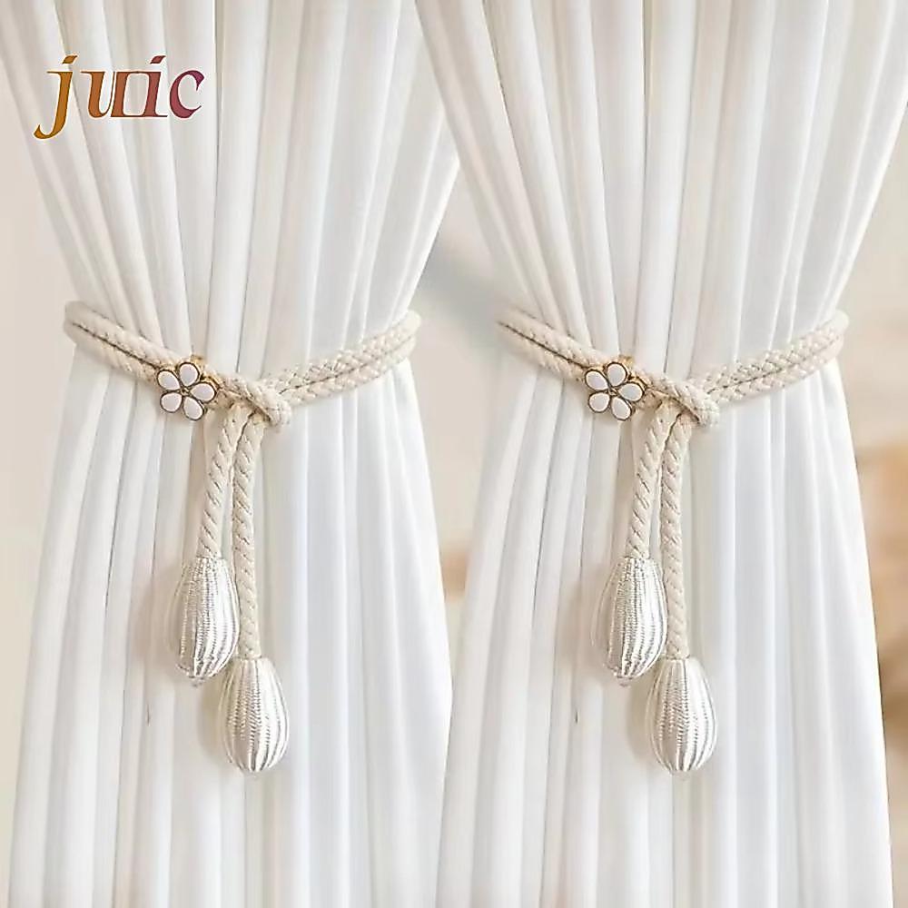 น้ําผลไม้ สายรัดม่าน1ชิ้น, หัวเข็มขัดม่านถักมือสากล, ที่วางผ้าม่านห้องนอนแบบปรับได้ห้องนั่งเล่น