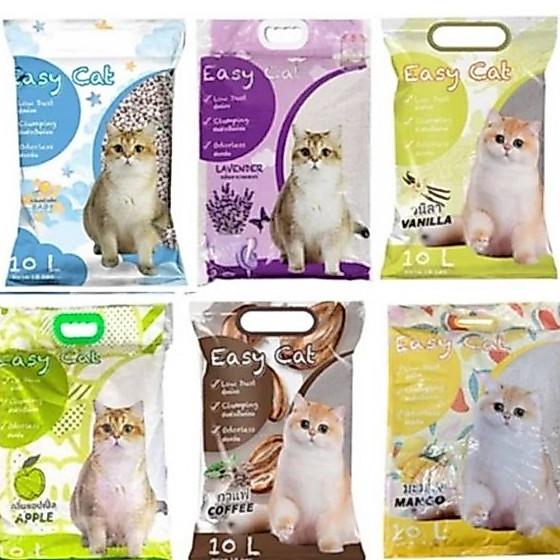 ทรายแมว Easy Cat ทรายอนามัย 10L.X1ถุง สำหรับเเมว ฝุ่นน้อย จับตัวเป็นก้อนไว กลิ่นหอม*โปรดอ่านรายละเอียดก่อนสั่งซื้อ
