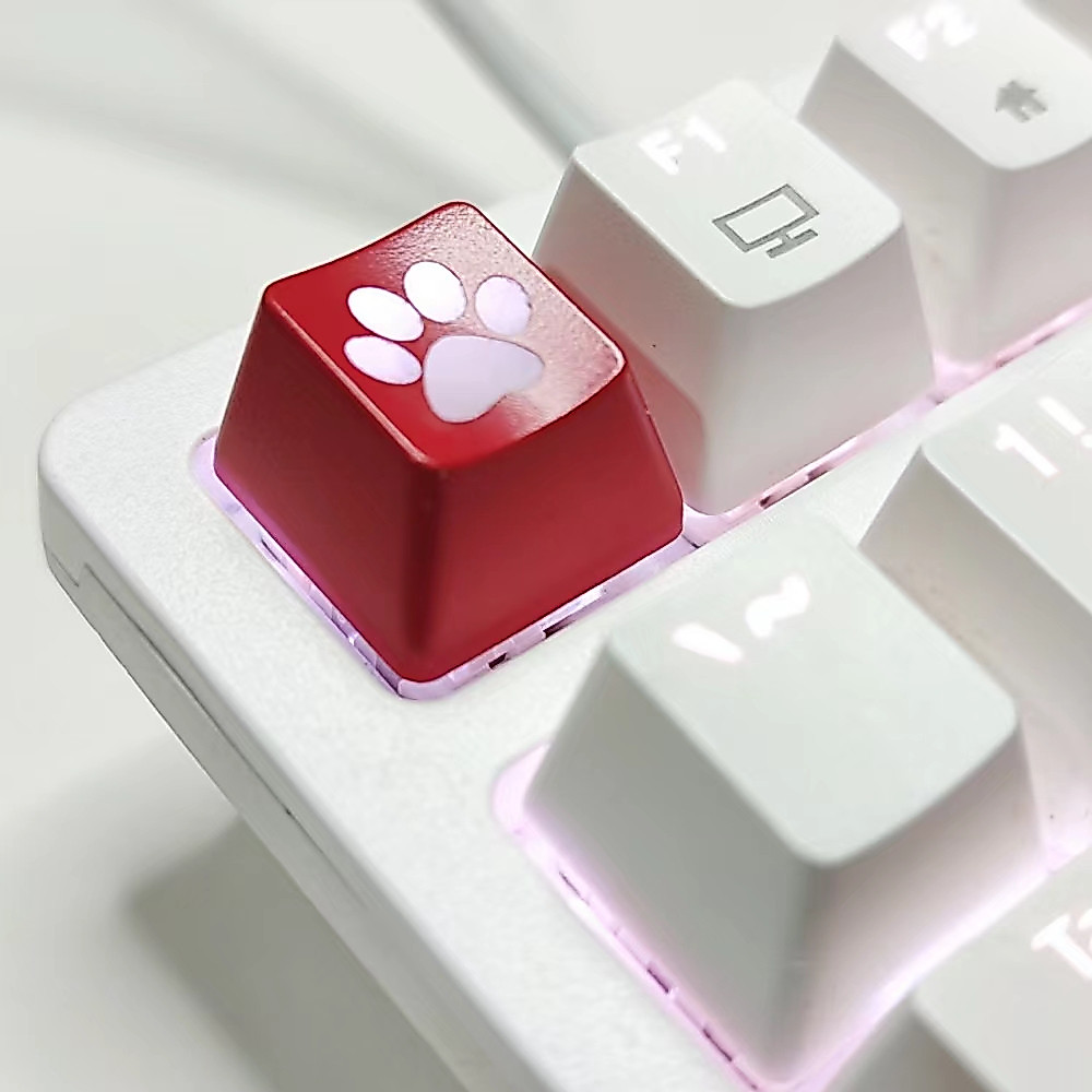 Abs Keycap ปุ่มกดคีย์บอร์ดเชิงกล Cat Claw ใส OEM R4 GGYH