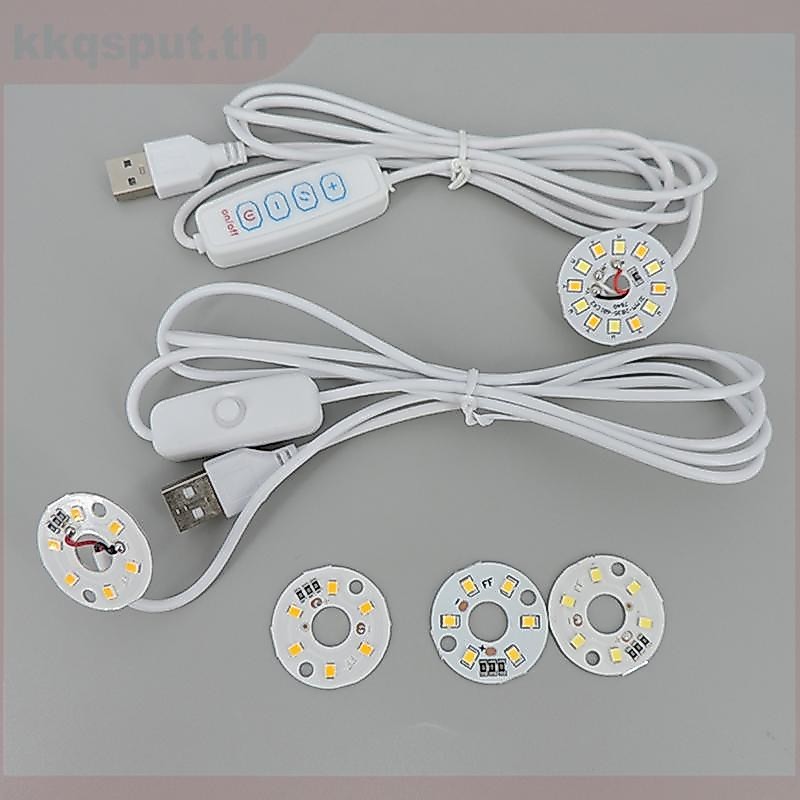 Warm white DC 5V 3W USB ไฟ LED 2835 ชิปสีเดียวอ่าน Night Light โต๊ะหนังสือแท็บเล็ตโคมไฟสวิทช์สายไฟหรี่แสงได้ THK2