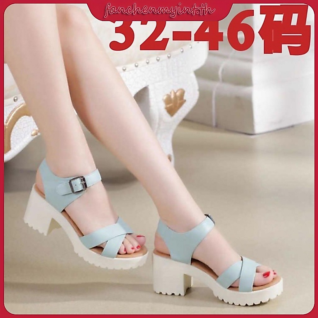 รองเท้าแตะ ส้นแบน ปากปลา ขนาดใหญ่พิเศษ 32-46 ไซซ์ 33 34 41 42 9VIE สําหรับผู้หญิง
