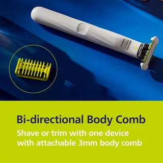Intimate Groomer Philips OneBlade QP1924/70 SkinProtect Trim Shave 3mm หวี IPX7 เปียกแห้ง รักแร้จุดซ่อนเร้นผิวแพ้ง่าย