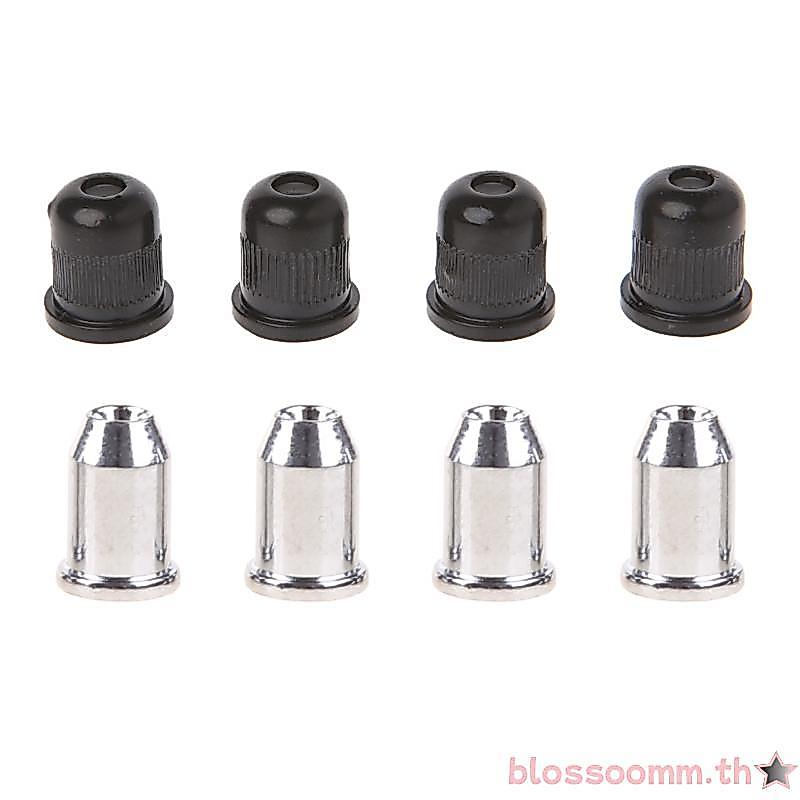 BLOSS 4 ชิ้นไฟฟ้าเบสกีตาร์ String ติดตั้ง Ferrules Bushing สําหรับ Thru Body Parts