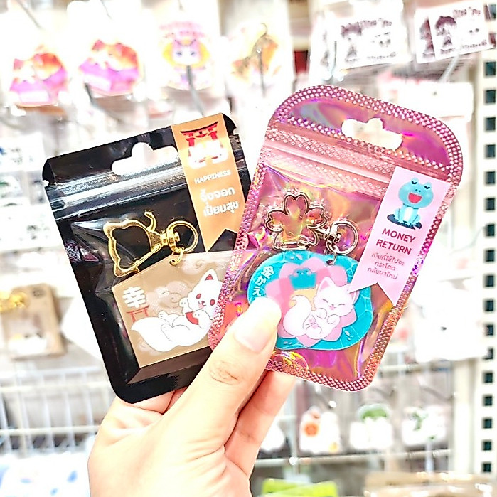 🌈มีลายใหม่ด้วยนะ!🌈Omamori Keychain พวงกุญแจเครื่องรางรวมลายจิ้งจอกและเดอะแก๊ง เสริมแต้มบุญทุกวัน!🦊🍀[Luluke]