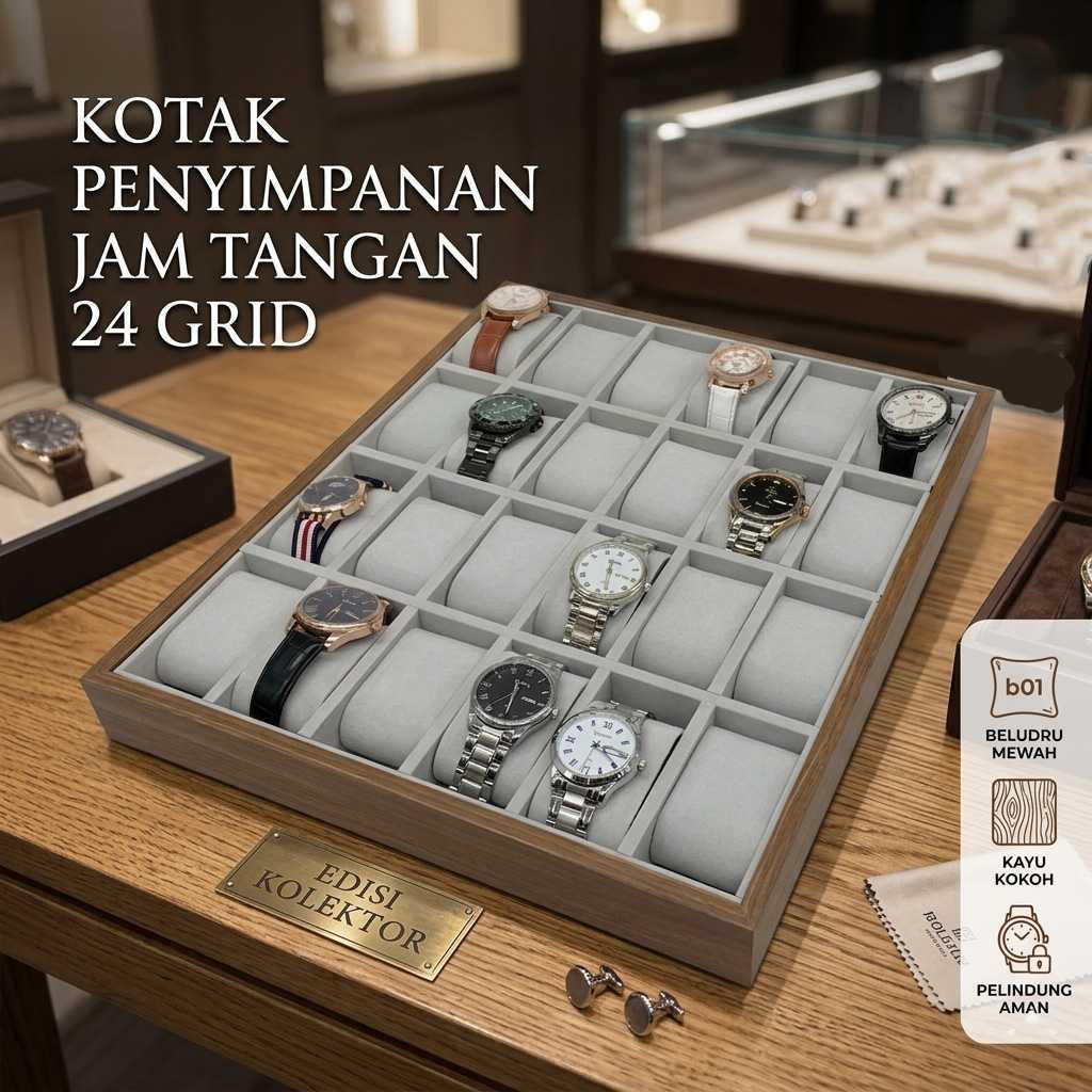 LuWei Watch Storage Organizer กล่องนาฬิกา 24 ตาราง - SKT60