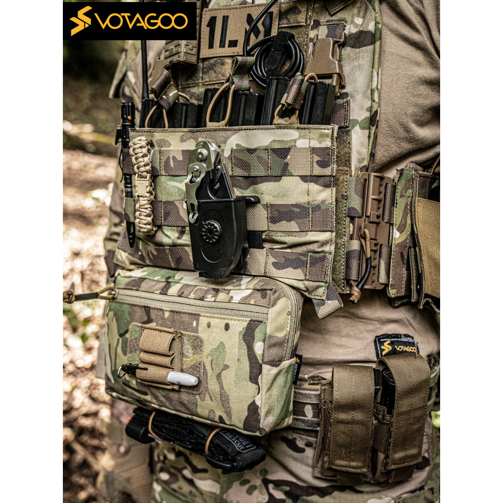 VOTAGOO MK3 MK4 ยุทธวิธีหน้าอกแขวนเสื้อกั๊ก Lower แขวน Belly กระเป๋า D3 Belly กระเป๋า Velcro พร้อมกร