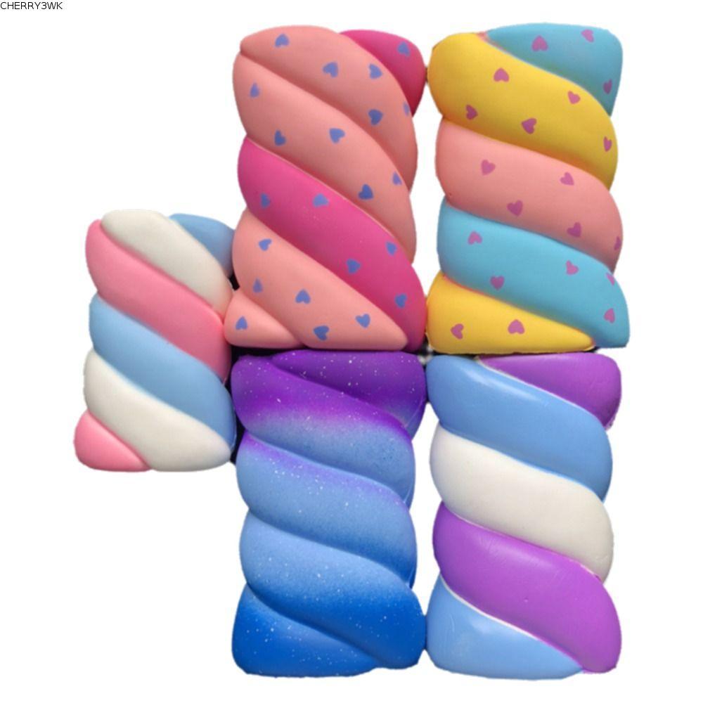 19VJKEPSHOP Fidget Squeeze ของเล่น, ช้า Rebound Cotton Candy ขนมปังบีบของเล่น, Anti-stress Soft การ์ตูน Mochi Squish โฟมของเล่นนักเรียน