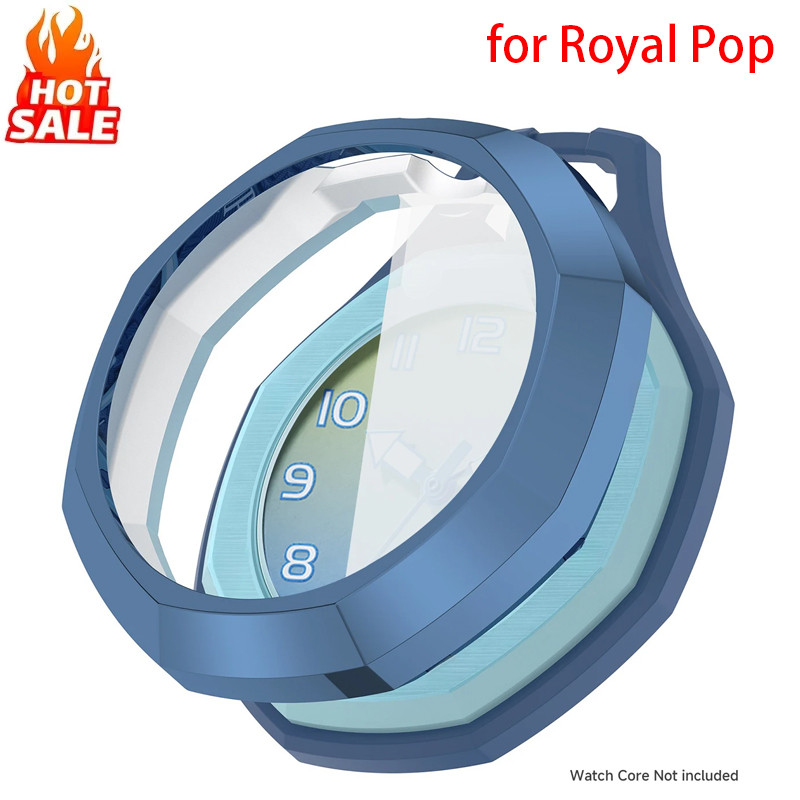 SWATCH เคสTPUแบบนุ่มเข้ากันได้สําหรับSwatch x AP Royal Popกระเป๋านาฬิกาพร้อมตัวป้องกันหน้าจอฟิล์มป้องกันคลุมทั้งหมดป้องกันการชนกัน