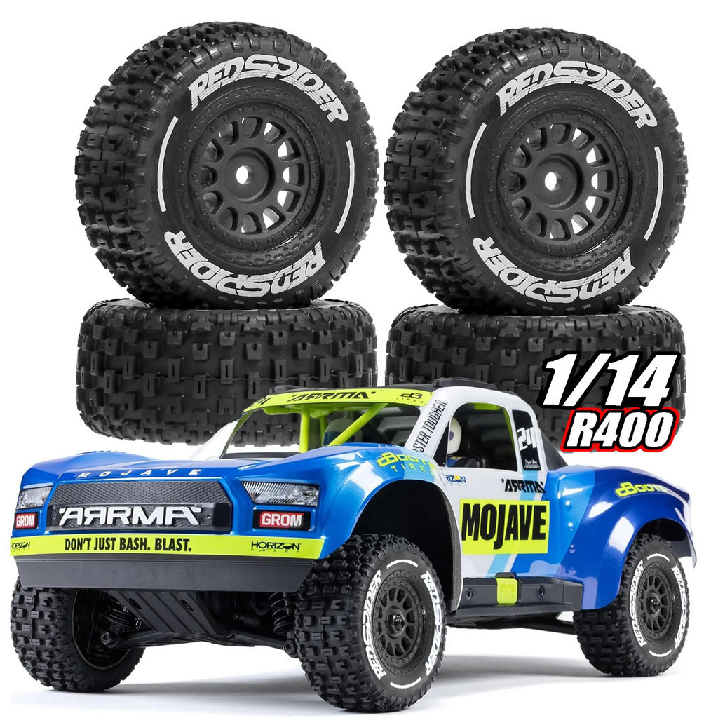 4pcs 65 มม.ยาง Tyres 12 มม.Hex สําหรับ ARRMA Mojave 4WD 1/14 ขนาดเล็ก RC ไฟฟ้า Desert รถบรรทุกรุ่นรถผู้ใหญ่