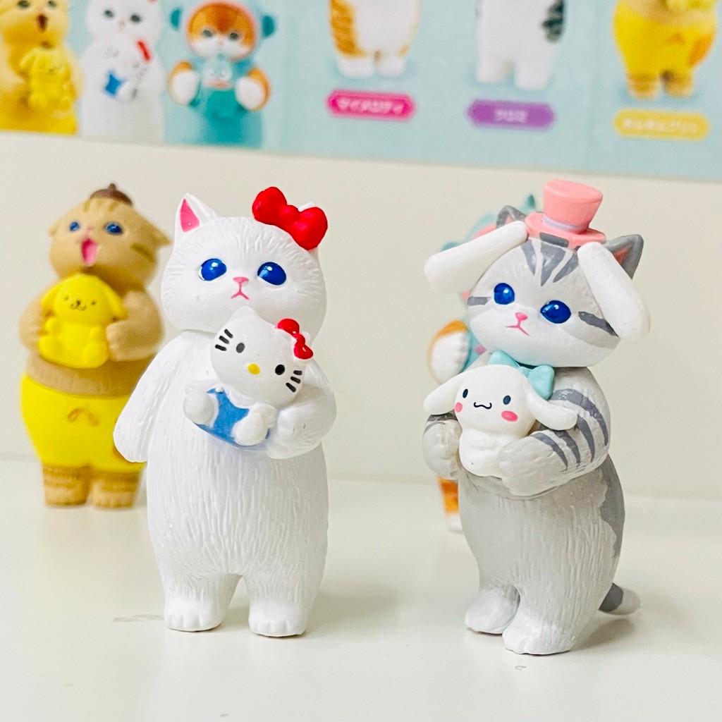 Mofusand X Sanrio Shark Cat กล่องตาบอด Kuromi Cinnamoroll ตัวอักษรตัวเลขของเล่นเครื่องประดับตุ๊กตาเด็กของขวัญ - รูปที่ 2