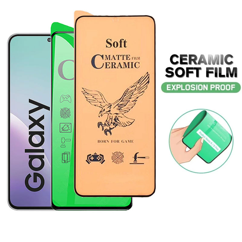 ฟิล์มเซรามิกส์ ฟิล์มใส เต็มจอ ฟิล์มกันรอย ฟิล์มพลาสติก ไม่แตก 9D+ไม่ใช่ กระจก Samsung ss Galaxy M56 