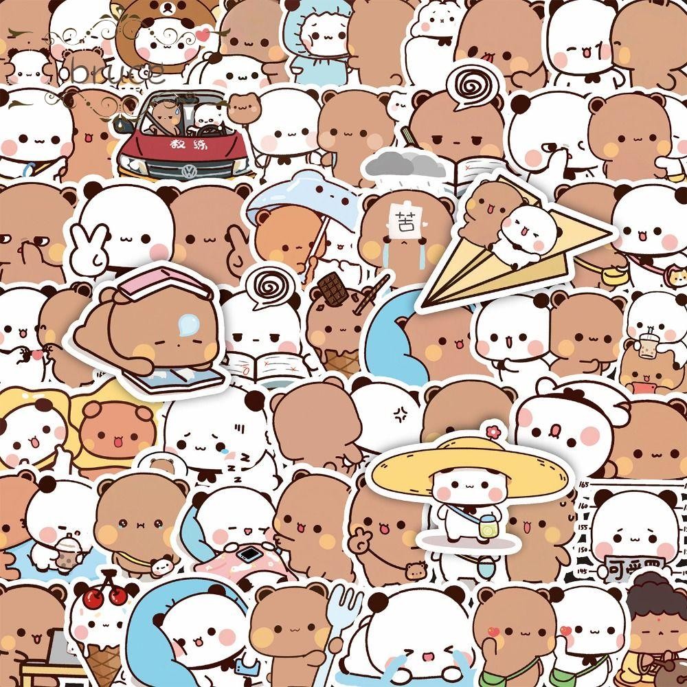 BRUCE Bubu และ Dudu สติ๊กเกอร์, กันน้ําการ์ตูนหมีคู่ DIY Decals, ใหม่แฟชั่น Graffiti Decals Self-กาว