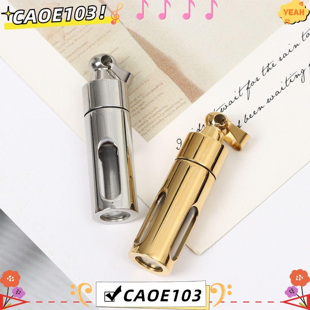 CAOE น้ําหอม Vial จี้ DIY สร้อยคอทองกระบอกเงิน