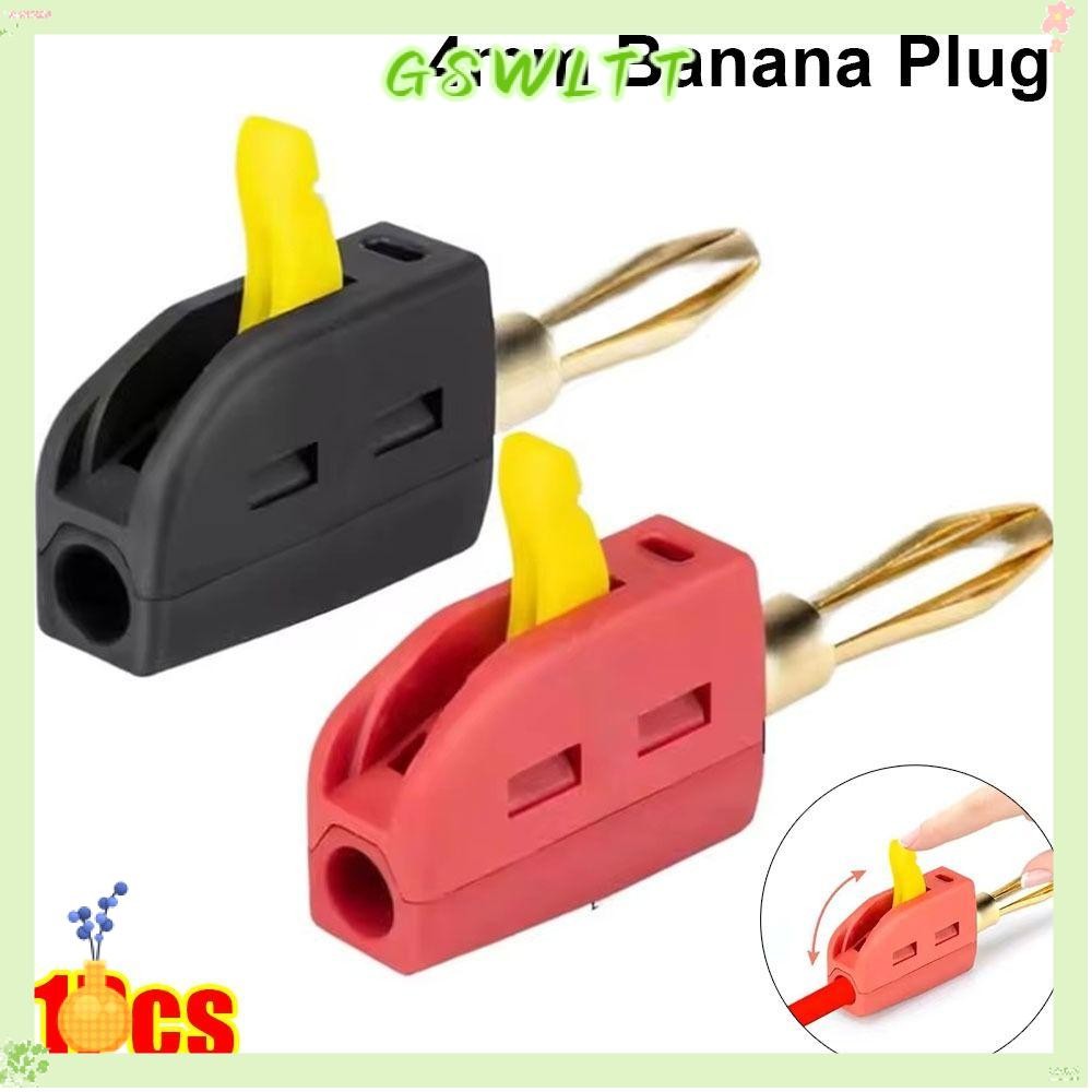 GSWLTT 1 ชิ้น Quick Connect Banana Jack, 4 มม.Solderless Banana Plug, High Current 32A ขั้วต่อสายไฟท