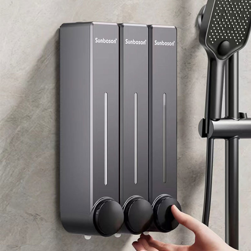 กดตู้ทําสบู่ติดผนังห้องน้ําแชมพูเจลอาบน้ําคอนเทนเนอร์ย่อยบรรจุขวดครัวเจลทําความสะอาดมือกล่องแขวนผนัง