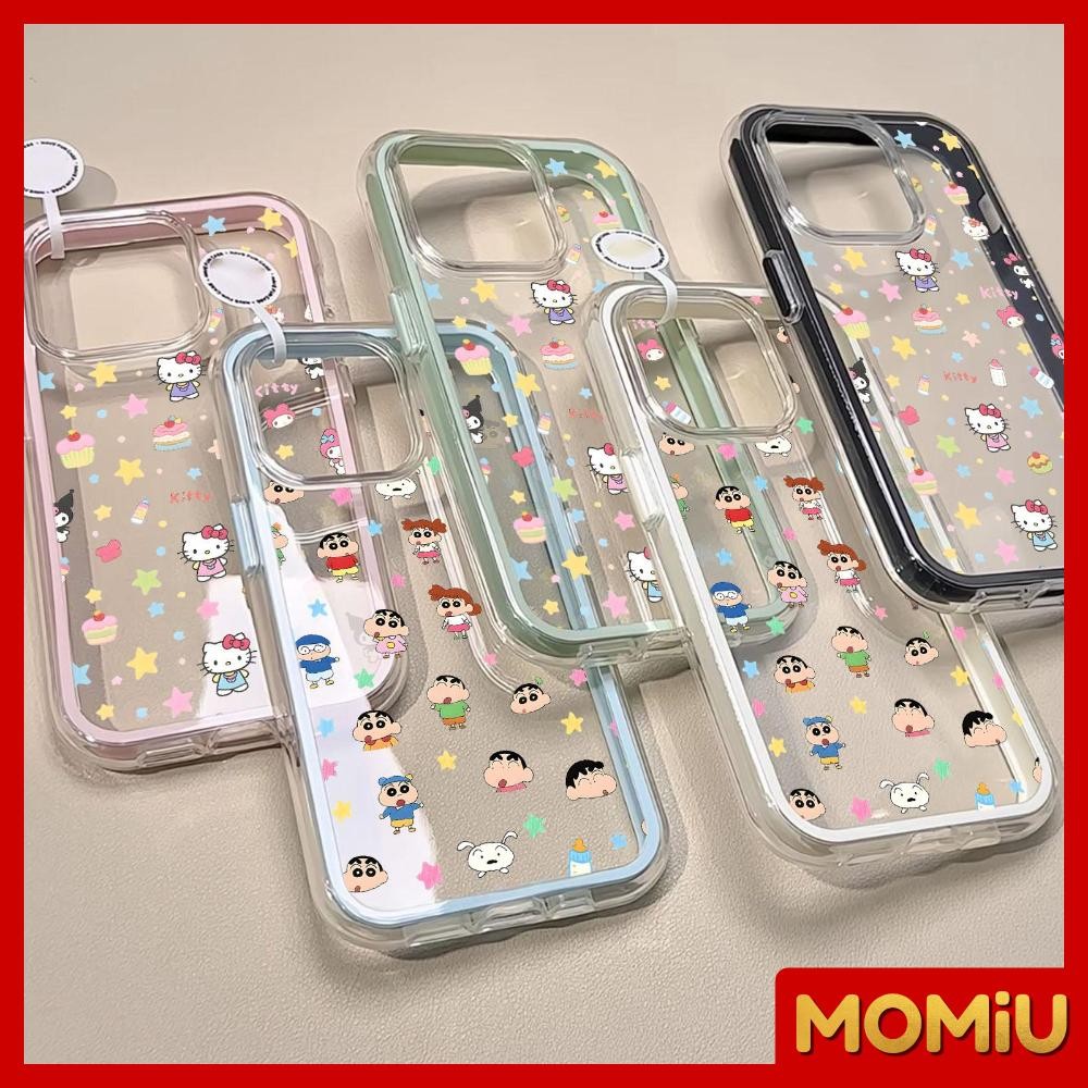MOMiU – นิ่ม 2in1 สีแคนดี้ เข้ากันได้สำหรับ เคสไอโฟน11 เคส iphone 16 Pro Max 7Plus XR 12 13 14 15 ตัวการ์ตูนน่ารักๆ
