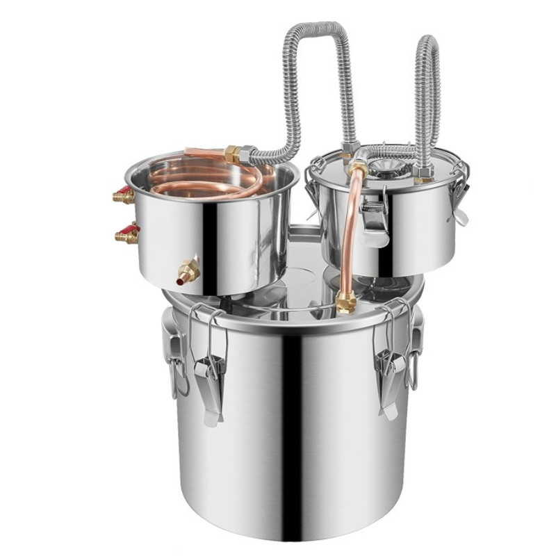 สแตนเลส Brewing Barrel ความจุขนาดใหญ่ DIY เครื่องกลั่นแอลกอฮอล์ในครัวเรือน Brewing Distilation อุปกรณ์