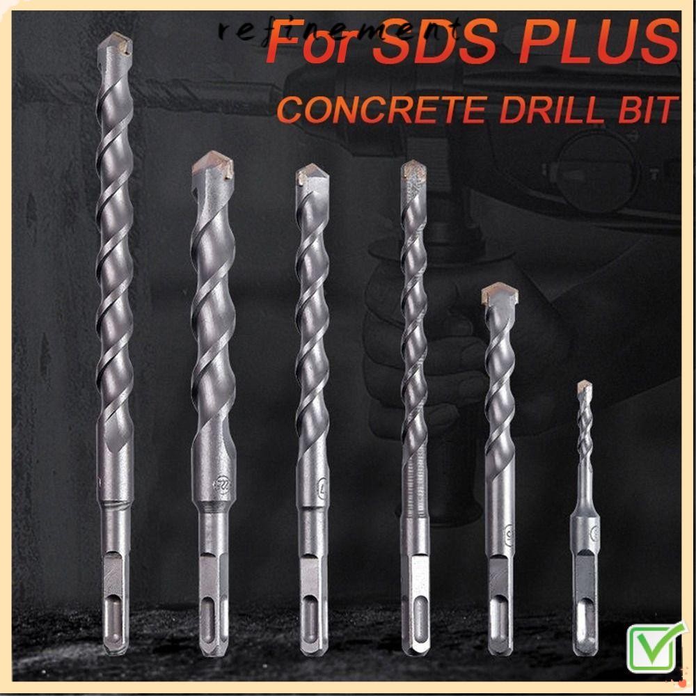 REFINEMENT 1PCS One Word Impact Drill Bit, สําหรับ SDS PLUS Shank เหล็กทังสเตนเจาะค้อนไฟฟ้า Bits, 15