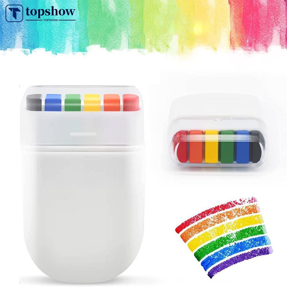 TOPSHOW World Cup 6 สี Rainbow Face สี Human Body ภาพวาดสีใบหน้าแฟนฮาโลวีน Holiday Party น้ํามัน N7X