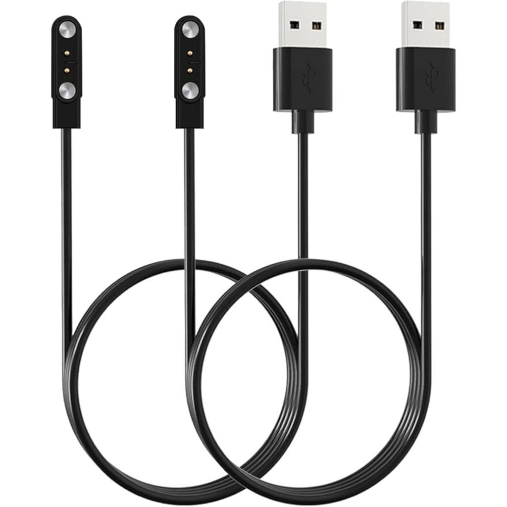 [2-Pack] สําหรับ AKUMAKA CS5 Multi Waterproof Fitness Tracker Watch สายชาร์จ USB แม่เหล็ก, เครื่องชา