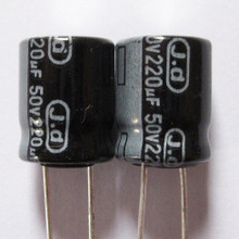ยี่ห้อใหม่ Electrolytic Capacitor 50V220uF ส่วนประกอบอิเล็กทรอนิกส์