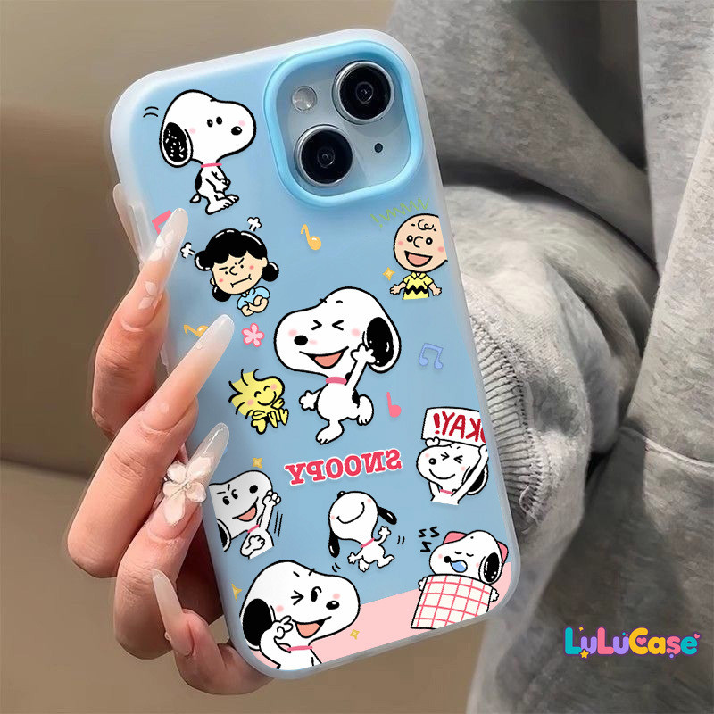 เคสไอโฟน 11 15 สำหรับ iPhone 13 16 15 11 14 12 Pro Max 15 12 13 16 7 Plus XR X XS ปก Snoopy 2 in 1 สุดน่ารักและตลก