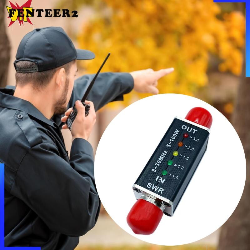 [Fenteer2] Vswr Power Meter LED Vswr Meter Mini Digital Easy Quick การวัด 5-100W สําหรับการทดสอบสนาม