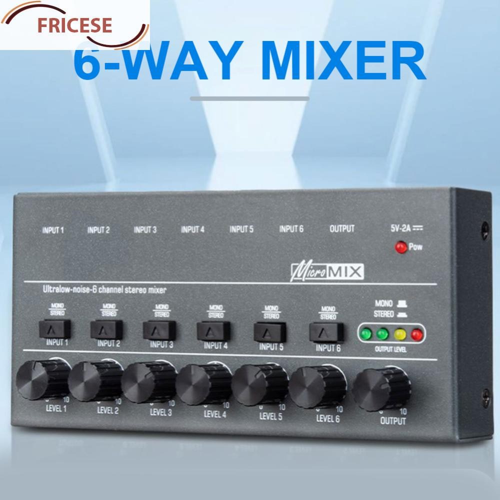 4/6/8 ช่อง Line Mixer พร้อมการควบคุมระดับเสียงแยก TYPE-C 5V 2A Mini Sound Mixer คีย์บอร์ดสําหรับคลับ
