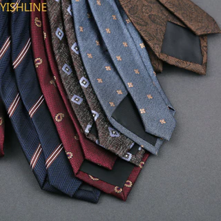 Vintage 7.5/8 ซม.Man Tie สีกากีสีฟ้าสีน้ําตาล Darker สีเนคไทแถบดอกไม้เนคไท Holiday Party