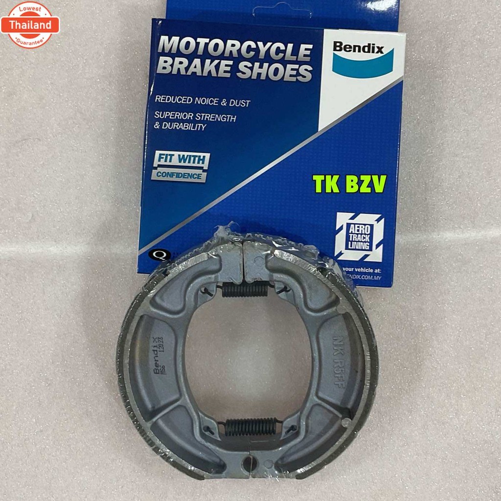 ผ้าเรค Bendix Honda Moove คอมาย ปั้มล่าง2พอร์ต ดิสเรคหน้า+ดรัมเรคหลัง MD31,MS6