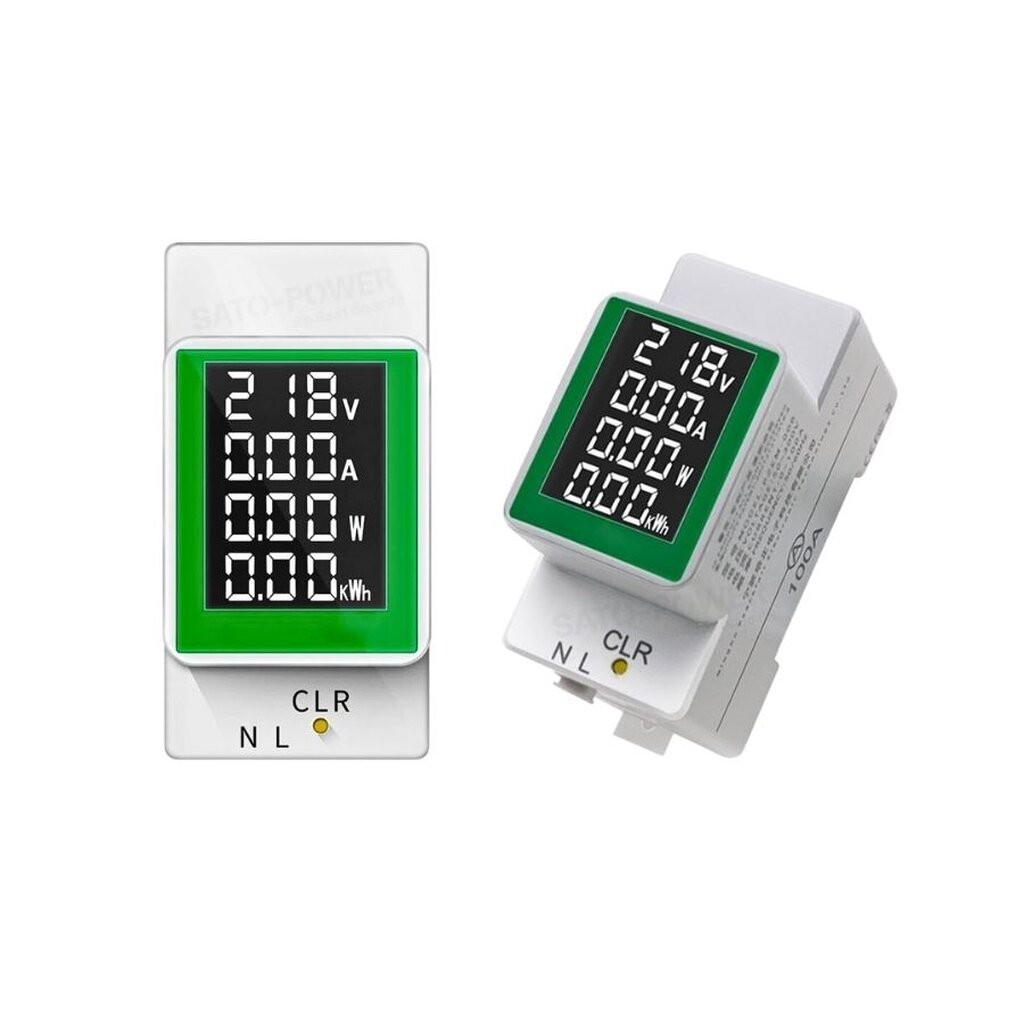 Peacefair PZEM-008 มิเตอร์วัดไฟ วัดพลังงาน 0-100A 50-300V | AC Din Rail Meter