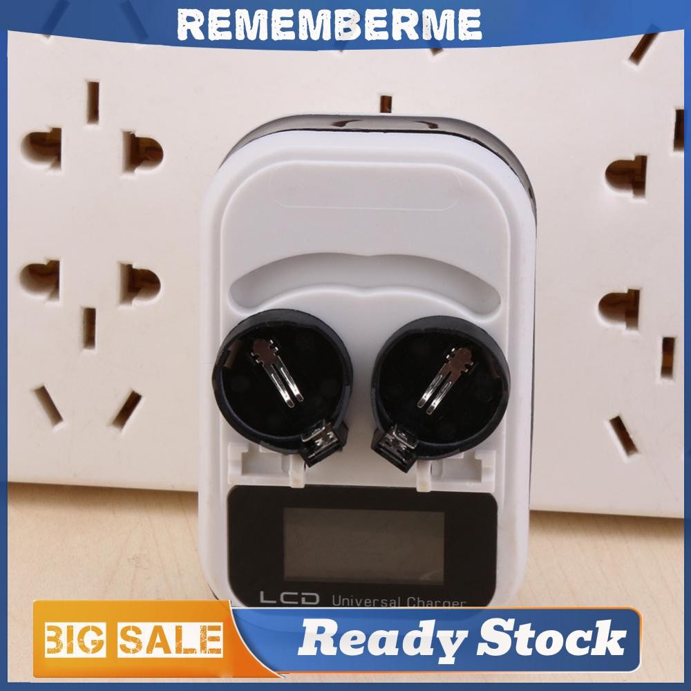 ปุ่มเหรียญเซลล์แบตเตอรี่ Charger 3.6V LCD Charger อะแดปเตอร์ EU ปลั๊กสําหรับ LIR2016/LIR2025/LIR2032