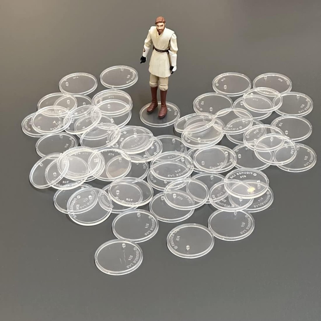 60 ชิ้นกว้าง 37.5 มม.รอบ Clear Action Figure ขาตั้งจอแสดงผล Fit สําหรับ 3.75 MODERN Star Wars / MODE
